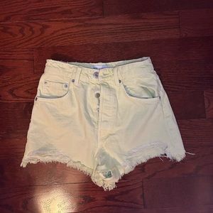Zara Neon Yellow Neon Shorts